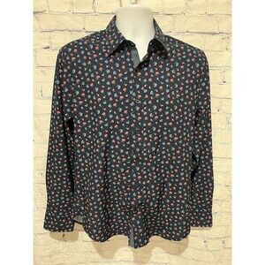 Construct Men’s Slim Fit Floral 4-Way Stretch Performance Long Sleeve Shirt M